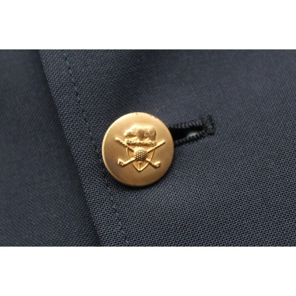 Jack Nicklaus Golden Bear Button Blazer Sport Coat Navy‎ Mens Size 44 R